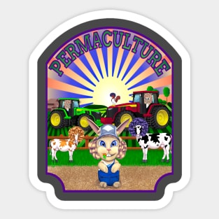 Permaculture funny farm Sticker